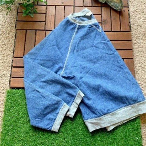 J Jill Blouse Long Sleeve Blue Denim Jeans Sz M - Picture 5 of 8